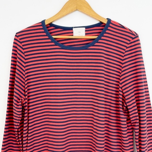 Anthropologie T.L.A Red Cotton Blend Striped Long Sleeves Top Size X-Large - Picture 3 of 15